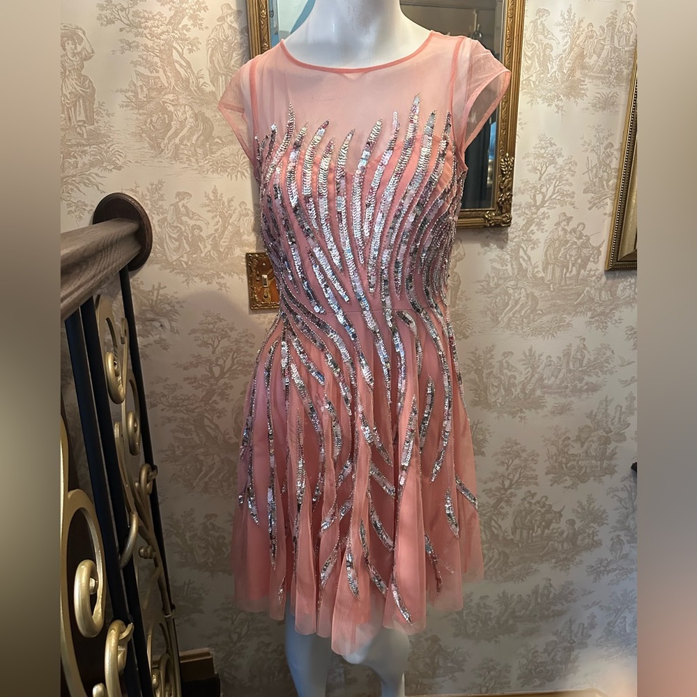 Sparkly pink cocktail dress